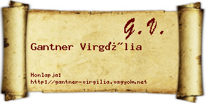 Gantner Virgília névjegykártya